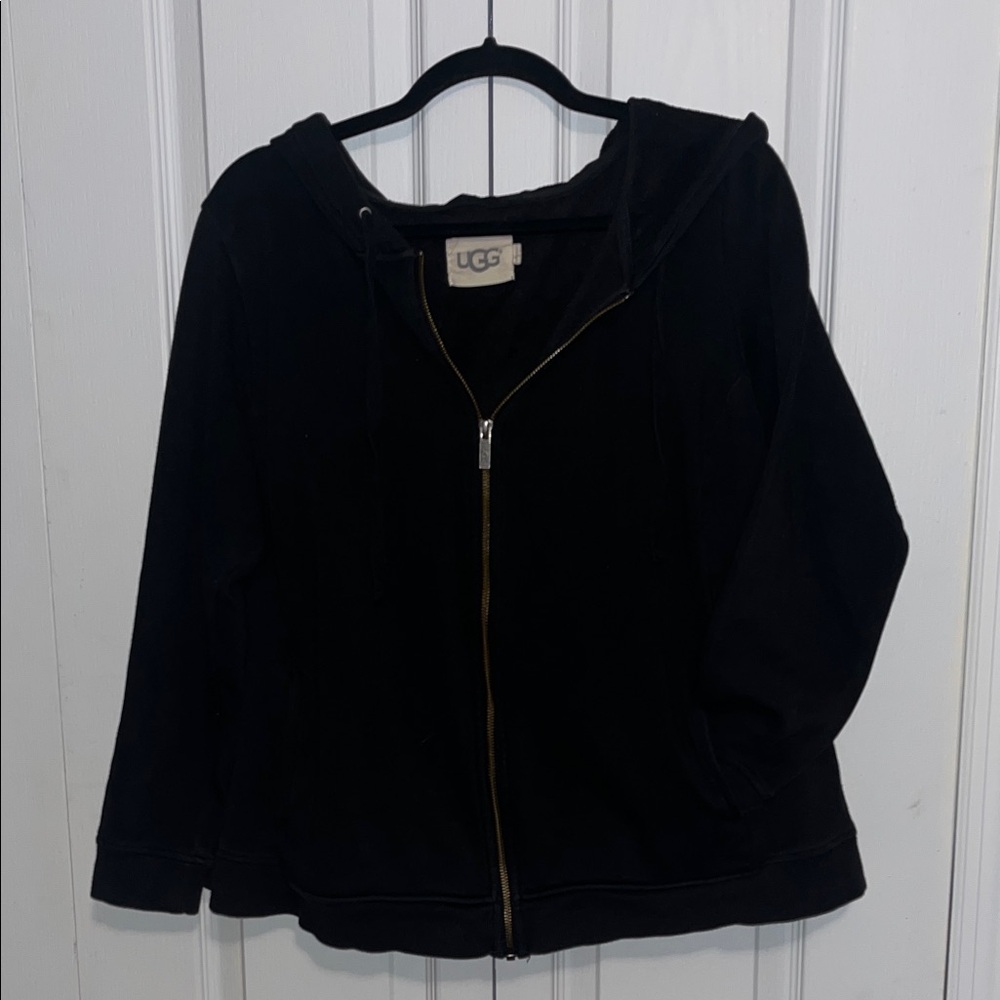 UGG Black Full-Zip Hooded Sweatshirt